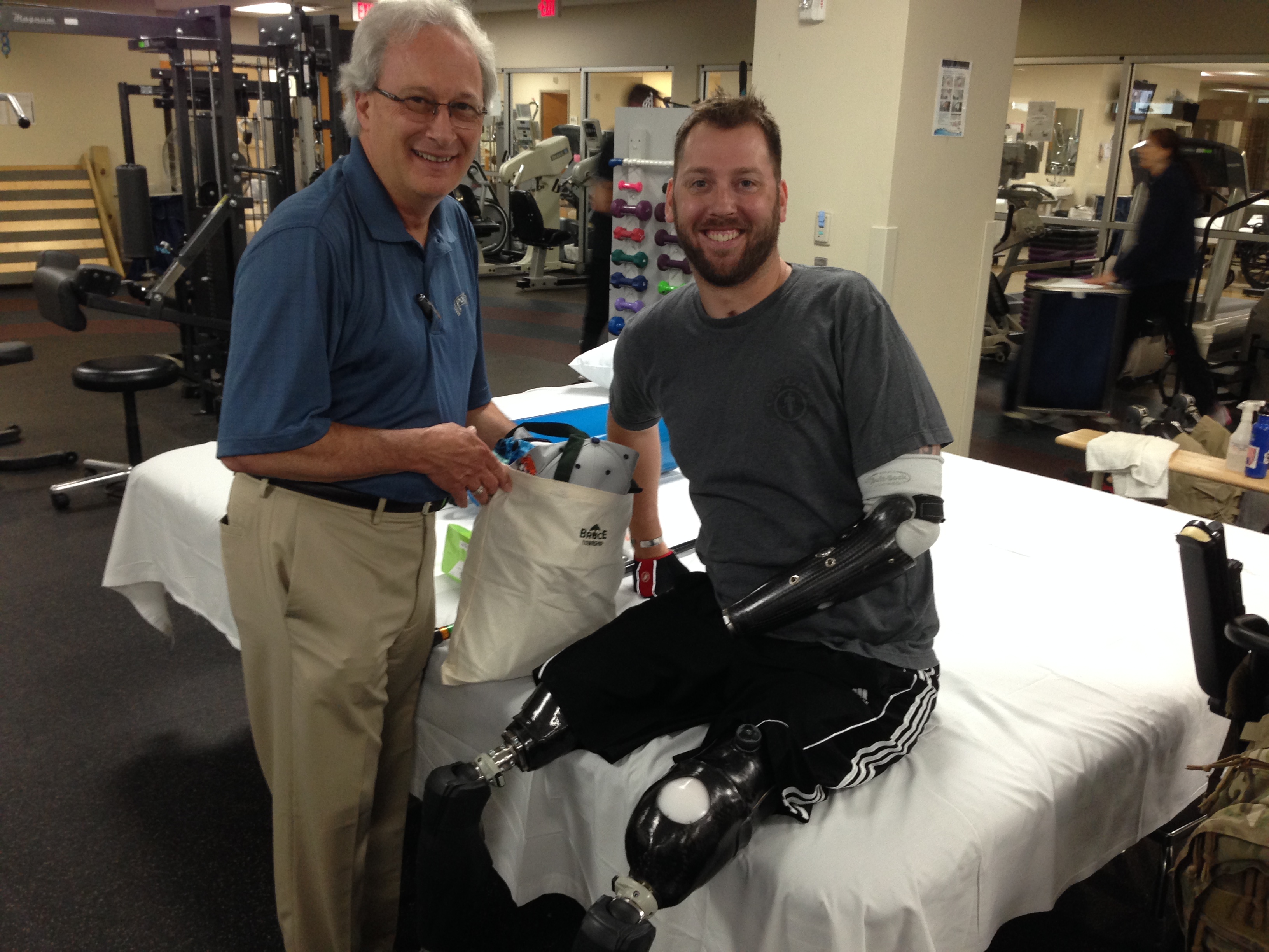 Jim with disabled veteran